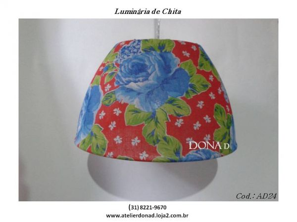 Luminária de chita - Cód. AD24