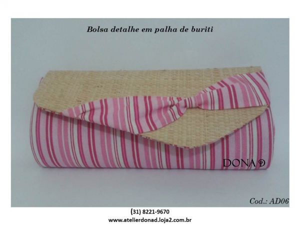 Bolsa detalhe em palha de buriti - Cód. AD06