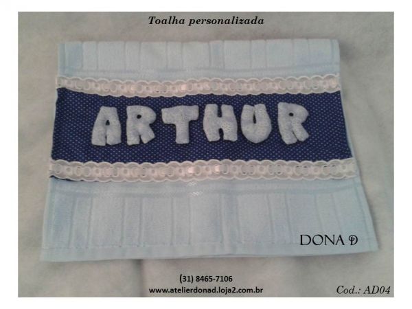 Toalhinha personalizada - Cód. AD04