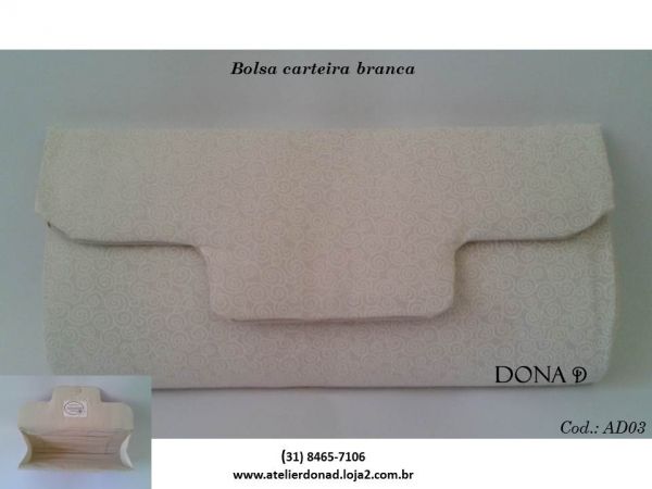 Bolsa carteira branca - Cód. AD03